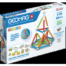 Supercolor RE mágneses építőblokkok 60 darabos készlet geomag
