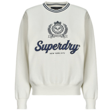 Superdry Pulóverek COUNTRY CLUB LOOSE CREW Fehér DE 34 női pulóver, kardigán