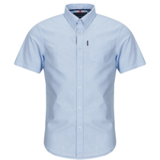 Superdry Rövid ujjú ingek CHEMISE OXFORD Kék EU S
