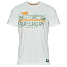 Superdry Rövid ujjú pólók Outdoors Mountain Rlxd Tee Fehér EU XL férfi póló