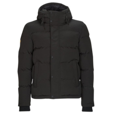 Superdry Steppelt kabátok EVEREST SHORT HOODED PUFFER Fekete EU S