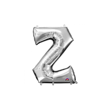 SuperShape - ezüst színű Z betű fólia lufi party kellék