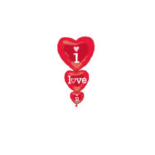 SuperShape - I Love You fólia lufi party kellék