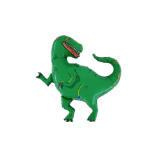 SuperShape - Zöld dinoszaurusz fólia lufi, 70 cm party kellék