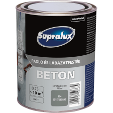 Supralux BETON PADLÓ ÉS LÁBAZATFESTÉK 194 SÖTÉTSZÜRKE 0,75L fal- és homlokzatfesték