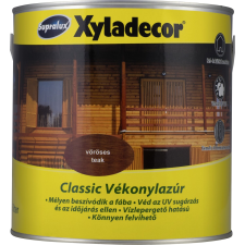 Supralux vékonylazúr Xyladecor Classic 2,5 l vöröses mahagóni favédőszer és lazúr