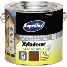 Supralux Xyladecor Classic Aqua vizes vékonylazúr színtelen 2,5 l favédőszer és lazúr