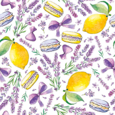 Süti Macaron Limes and Lavender szalvéta 20 db-os 33x33 cm party kellék