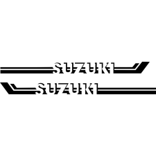 Suzuki oldalcsík matrica 170cmx14cm,fekete autó dekoráció