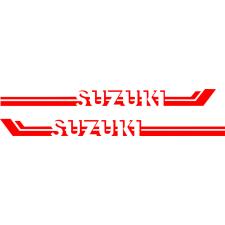 Suzuki oldalcsík matrica 170cmx14cm,piros autó dekoráció