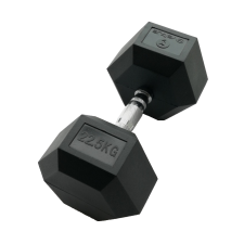 Sveltus Hex egykezes gumírozott kézisúlyzó 22,5kg 1 db, gumírozott fejvéggel kézisúlyzó