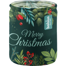 Sviečka Bolsius Glass Candle, Vianočná, zelená, vanilka, 82/68 mm karácsonyi dekoráció