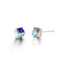 Swanis kocka bedugós fülbevaló - 6,2 mm - Crystal AB fülbevaló