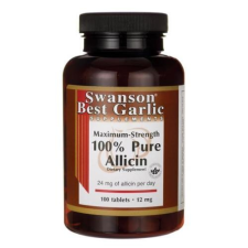 Swanson 100% tiszta allicin, 12 mg maximális erősségű, 100 tabletta vitamin és táplálékkiegészítő