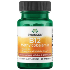  Swanson B12 Methylcobalamin 2500mcg 60 rágótabletta vitamin és táplálékkiegészítő