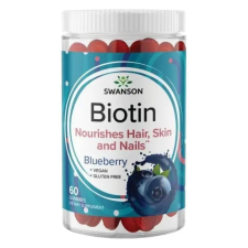 Swanson Biotin 2500mcg gumivitamin áfonya ízben 60db vitamin és táplálékkiegészítő