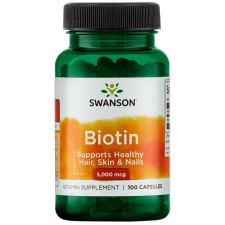 Swanson Biotin 5000mcg 100 kapszula vitamin és táplálékkiegészítő
