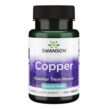 Swanson Copper (réz) 2 mg, 300 tabletta vitamin és táplálékkiegészítő