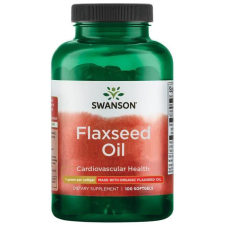 Swanson Flaxseed Oil 1000mg (Organikus lenmagolaj) 100 kapszula vitamin és táplálékkiegészítő