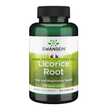 Swanson Licorice Root (Édesgyökér) kapszula - az emésztés támogatására vitamin és táplálékkiegészítő