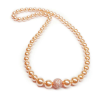  Swarovski - Gyöngy Nyaklánc - Barackszín - 50cm