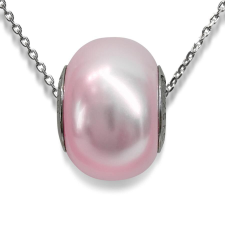 Swarovski kristályos ezüst nyaklánc- hatvány rózsaszín nyaklánc