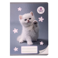 Sweet Pets kockás füzet - A5 - 27-32 - fehér cica füzet