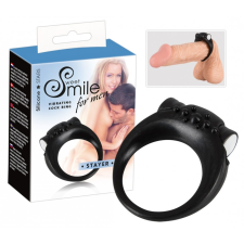 Sweet Smile SMILE Stayer - vibrációs péniszgyűrű (fekete) vibrátorok
