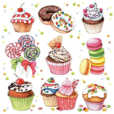  Sweets papírszalvéta 33x33cm,20db-os konyhai eszköz