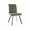  Swing Brego Olívazöld Szövet Étkezőszék Fekete Fém Vázzal