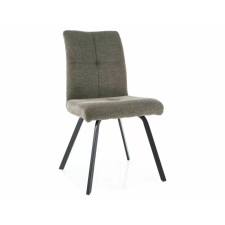  Swing Brego Olívazöld Szövet Étkezőszék Fekete Fém Vázzal bútor