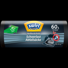 Swirl PROFI ZÁRÓSZALAGOS SZEMETESZSÁK 60 LITER 12 DARAB tisztító- és takarítószer, higiénia