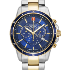 Swiss Alpine Military 7089.9145 Chronograph Mens Watch 44mm 10ATM, férfi karóra