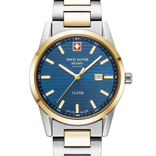 Swiss Alpine Military 7767.1145 Ladies Watch Argos two tone blue 34mm 10ATM, karóra