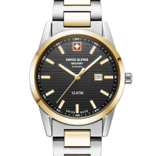 Swiss Alpine Military 7767.1147 Ladies Watch Argos two tone black 34mm 10ATM, karóra