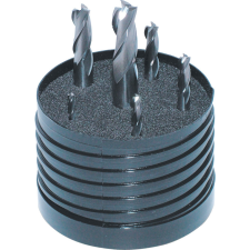 SWISS háromélű hengeres szárú tömör keményfém hosszlyukmaró 3-10mm (6 részes készlet) barkácsgép tartozék