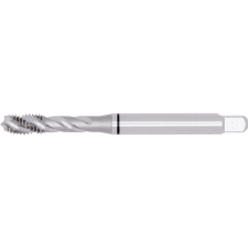 SWISS M8x1.25 fekete gyűrűs HSS-E csavart hornyú gépi menetfúró menetmetsző, menetfúró