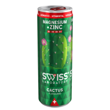 SWISS Swiss Laboratory Mg+Zn kaktuszfüge ízű szénsavas ital - 250ml üdítő, ásványviz, gyümölcslé