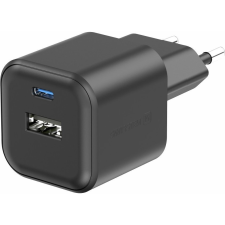 Swissten 22071110 USB-A / USB-C Hálózati Töltő Adapter 20W - Fekete (8595217484412) mobiltelefon kellék
