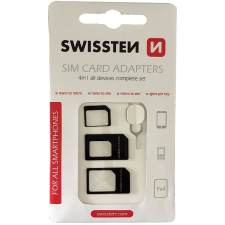 Swissten 4 az 1-ben SIM-kártya adapter mobiltelefon kellék