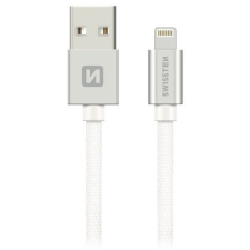 Swissten 71523303 USB-A apa - Lightning apa Adat- és töltőkábel 2m - Fehér (71523303) kábel és adapter