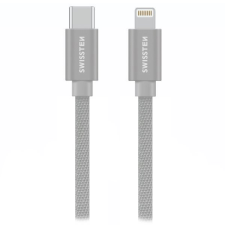 Swissten 71529202 USB-C apa - Lightning apa Adat- és töltőkábel 2m - Szürke (71529202) kábel és adapter