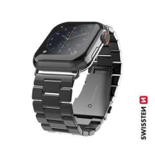 Swissten Apple Watch fém szíj, 38-40 mm, fekete okosóra kellék