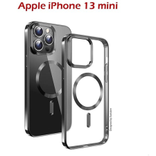 Swissten Clear Jelly MagStick Metallic iPhone 13 mini fekete tok tok és táska