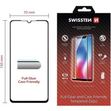 Swissten Full Glue Samsung A105 Galaxy A10 3D üvegfólia - fekete mobiltelefon kellék