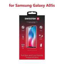 Swissten Full Glue Samsung Galaxy A05s 3D üvegfólia - fekete mobiltelefon kellék