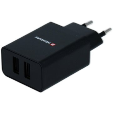 Swissten hálózati adapter SMART IC 2.1A + kábel USB-C 1,2m fekete mobiltelefon kellék