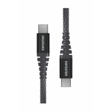 Swissten Kevlar USB-C / USB-C 1.5m antracit (71542010) kábel és adapter