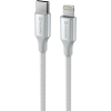 Swissten Textile II USB-C to Lightning 1,5m, fehér (71529204)