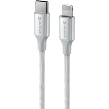 Swissten Textile II USB-C to Lightning 1,5m, fehér (71529204) kábel és adapter
